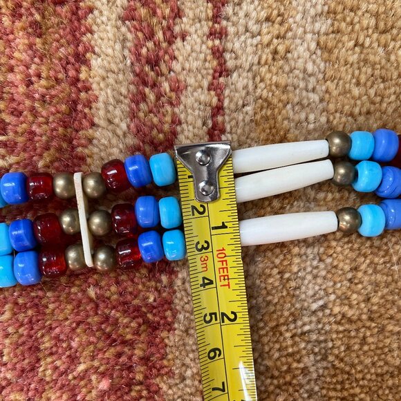 Authentic handcrafted bone hairpipe Native American Indian choker regalia NWOT - Picture 8 of 10
